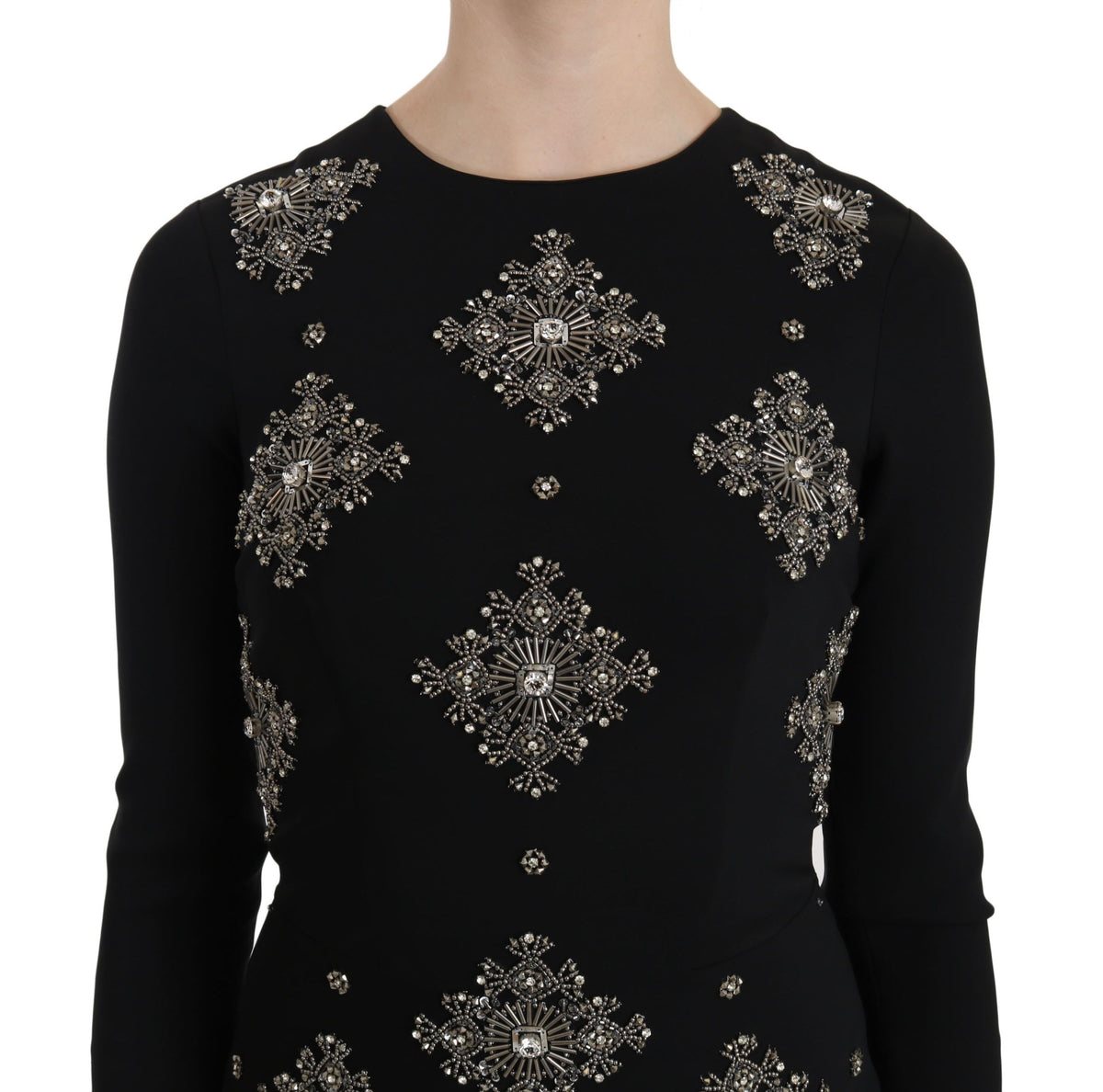 Robe courte droite John Richmond noire (stretch)