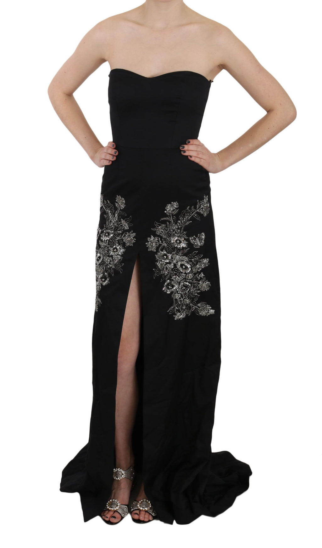 Robe de bal somptueuse John Richmond noire (à sequins)
