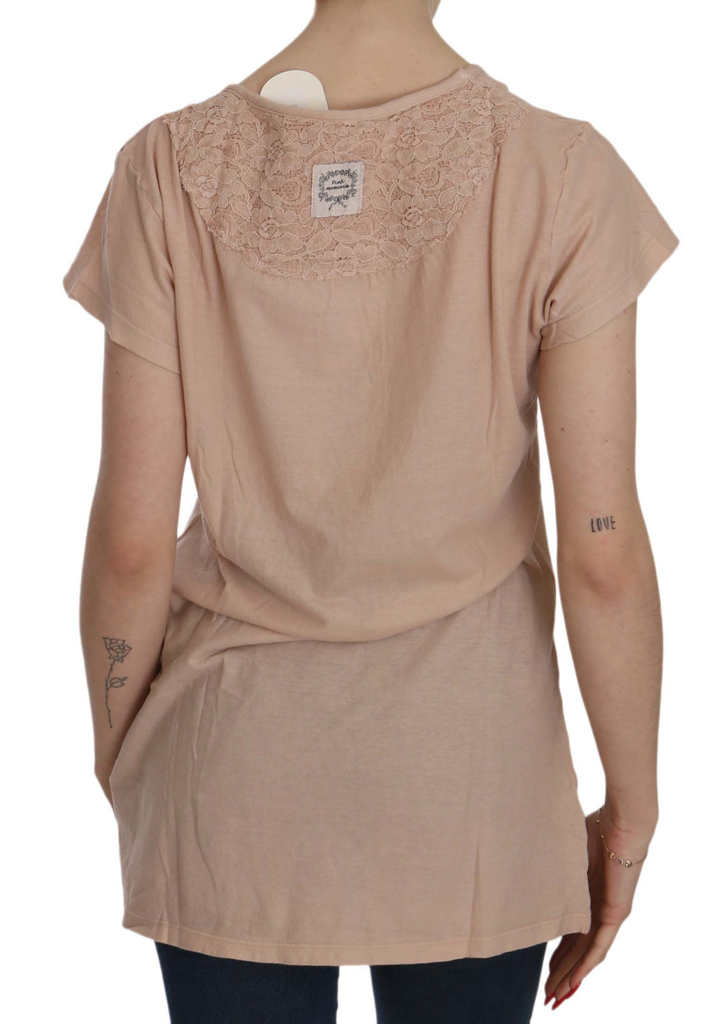 Chemise PINK MEMORIES rose en coton (manches courtes)