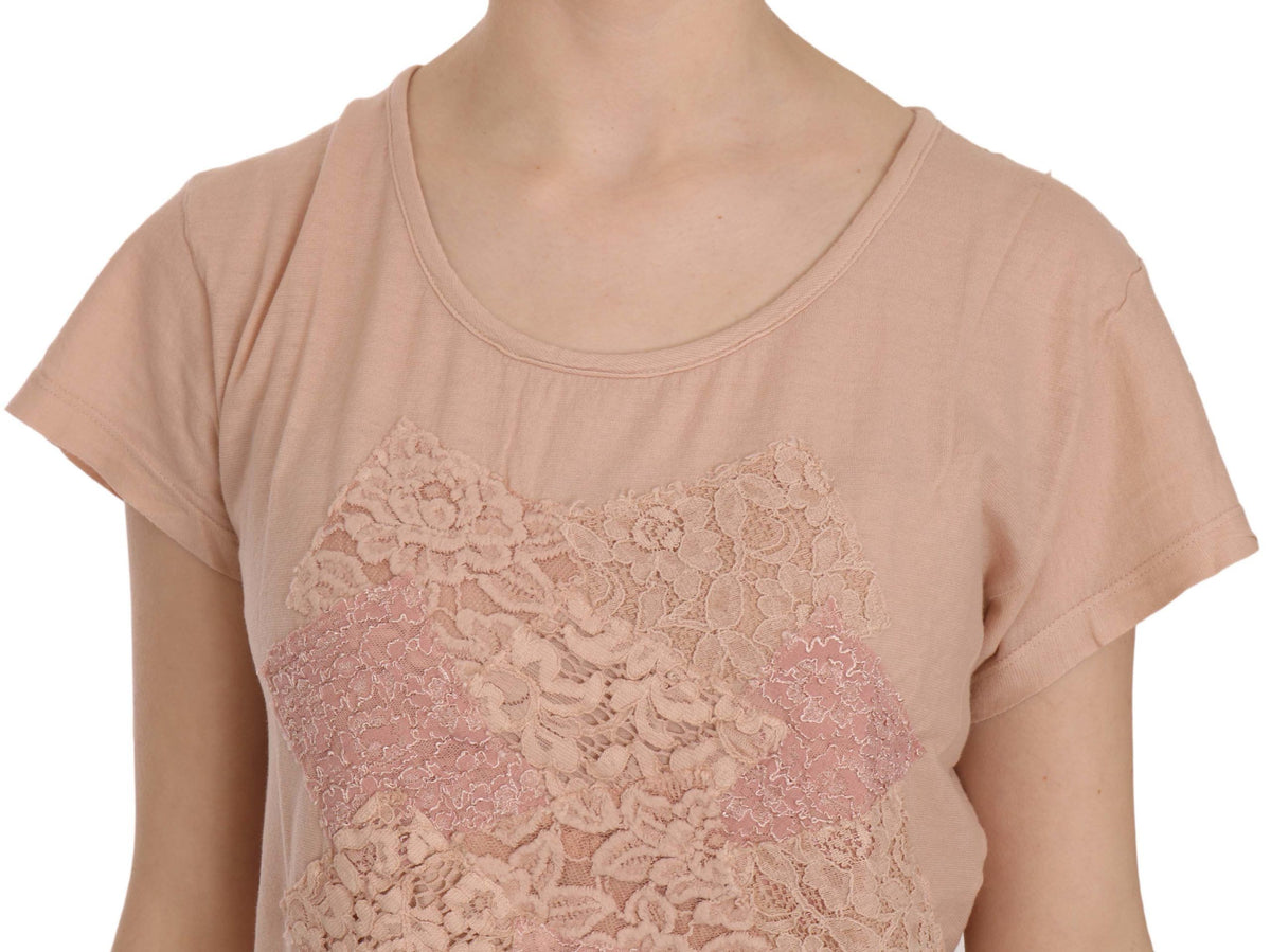 Chemise PINK MEMORIES rose en coton (manches courtes)