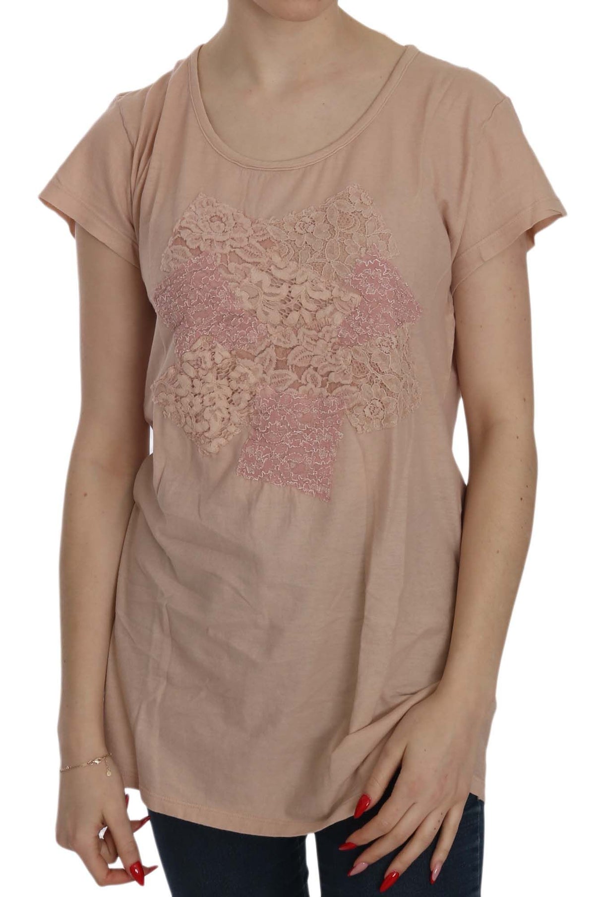 Chemise PINK MEMORIES rose en coton (manches courtes)