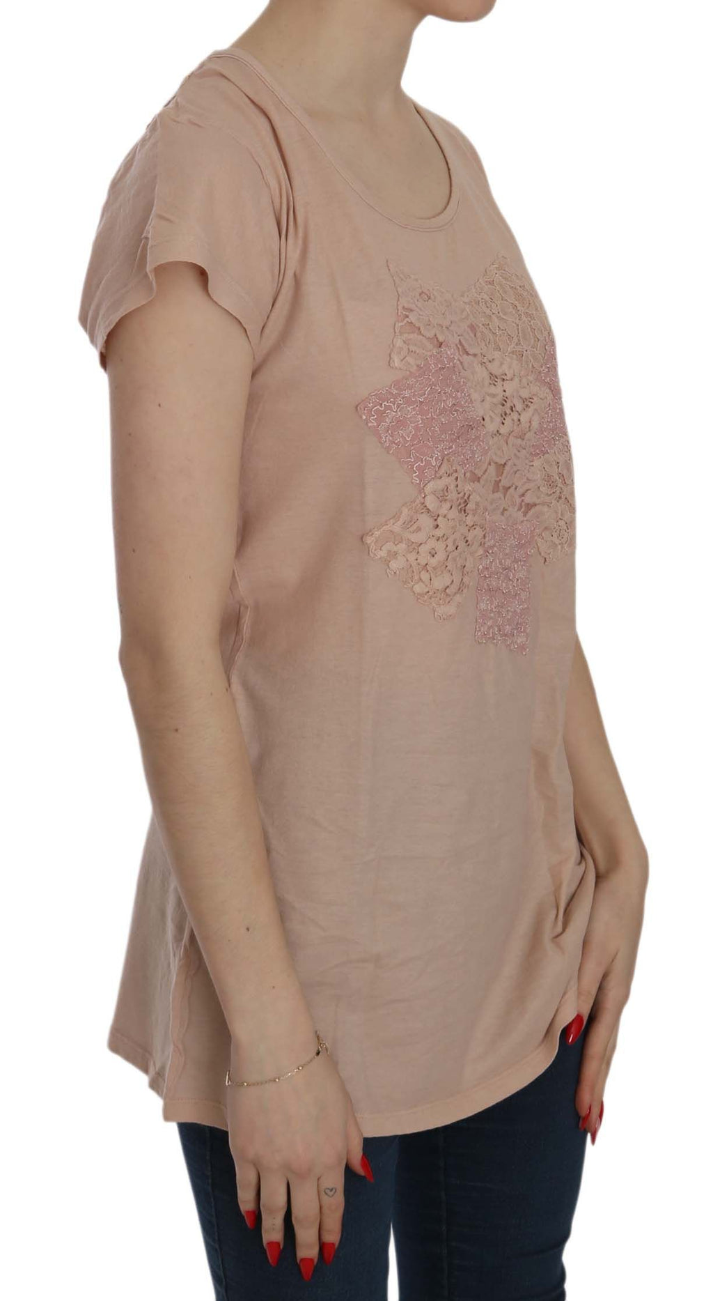 Chemise PINK MEMORIES rose en coton (manches courtes)