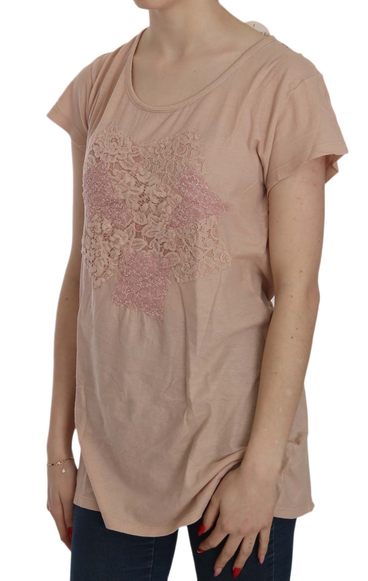 Chemise PINK MEMORIES rose en coton (manches courtes)