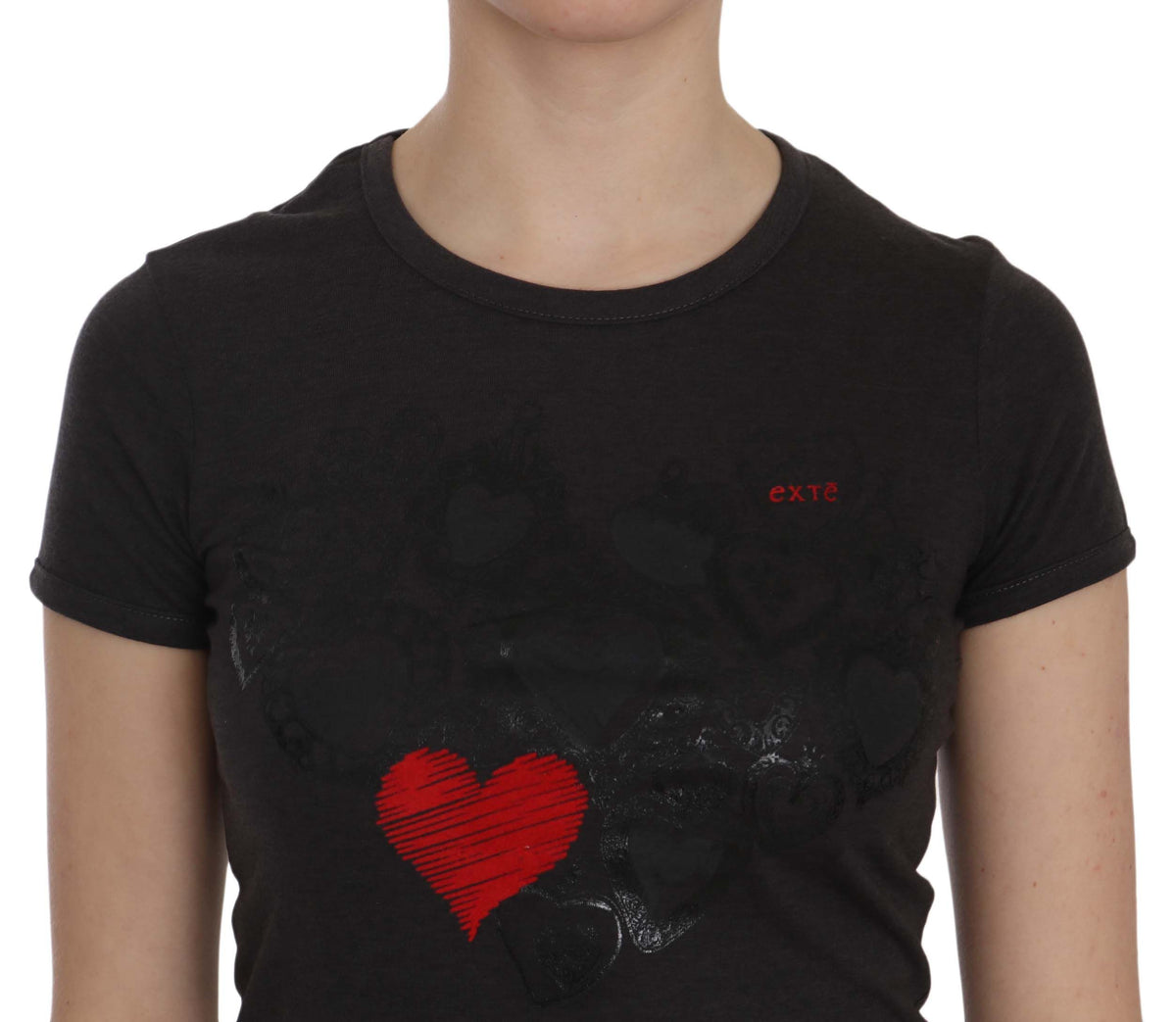 Chemise Exte noire (manches courtes, casual chic)