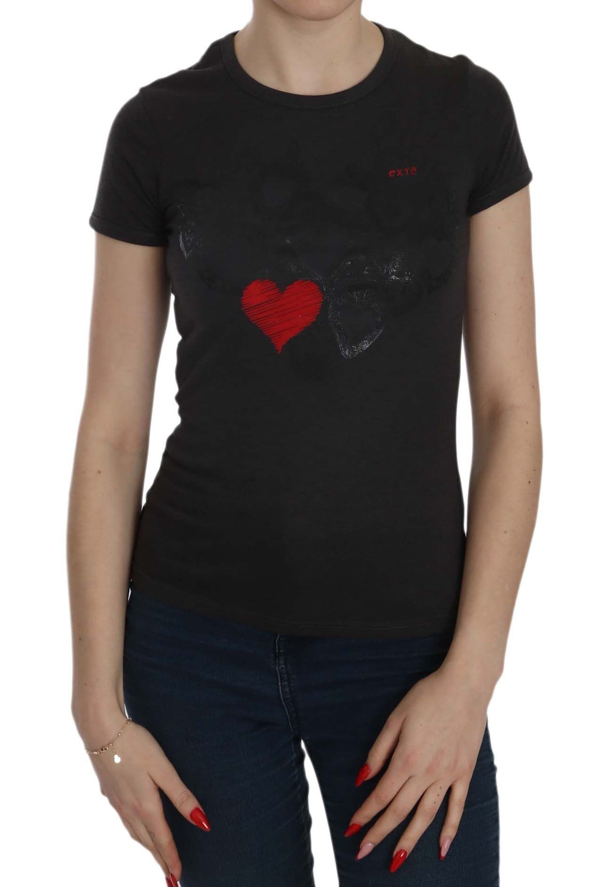 Chemise Exte noire (manches courtes, casual chic)