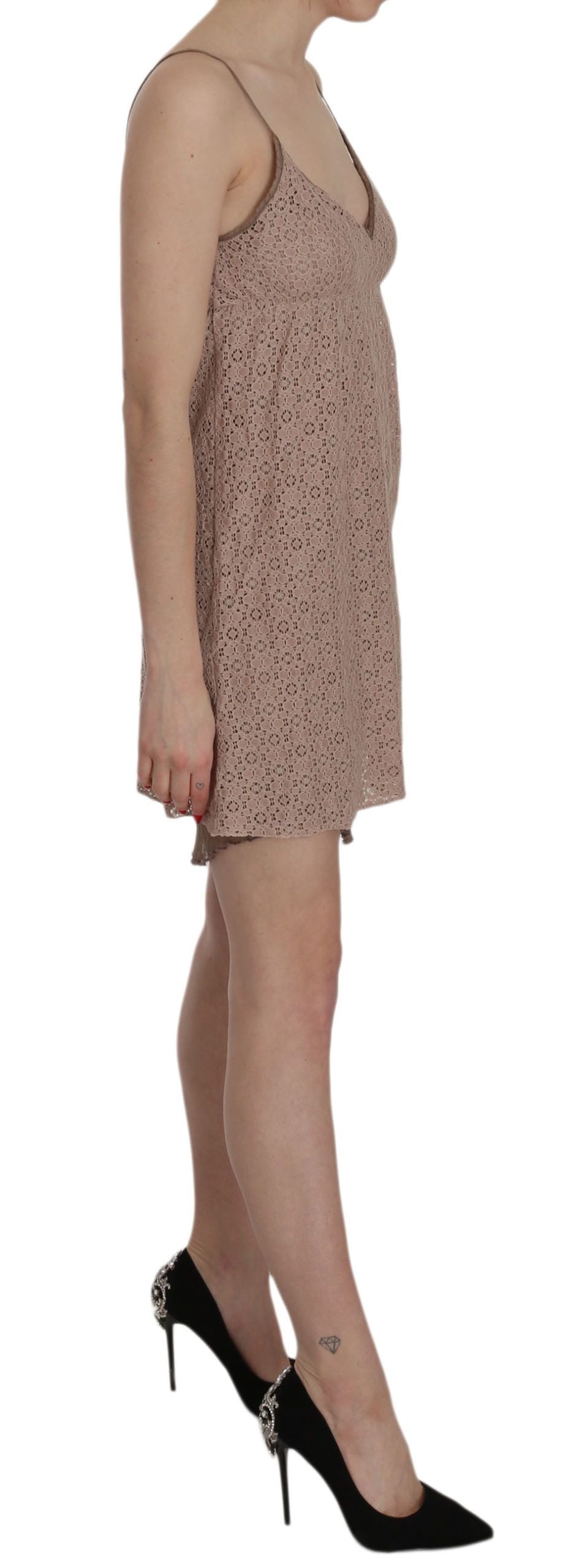 Robe PINK MEMORIES beige en coton