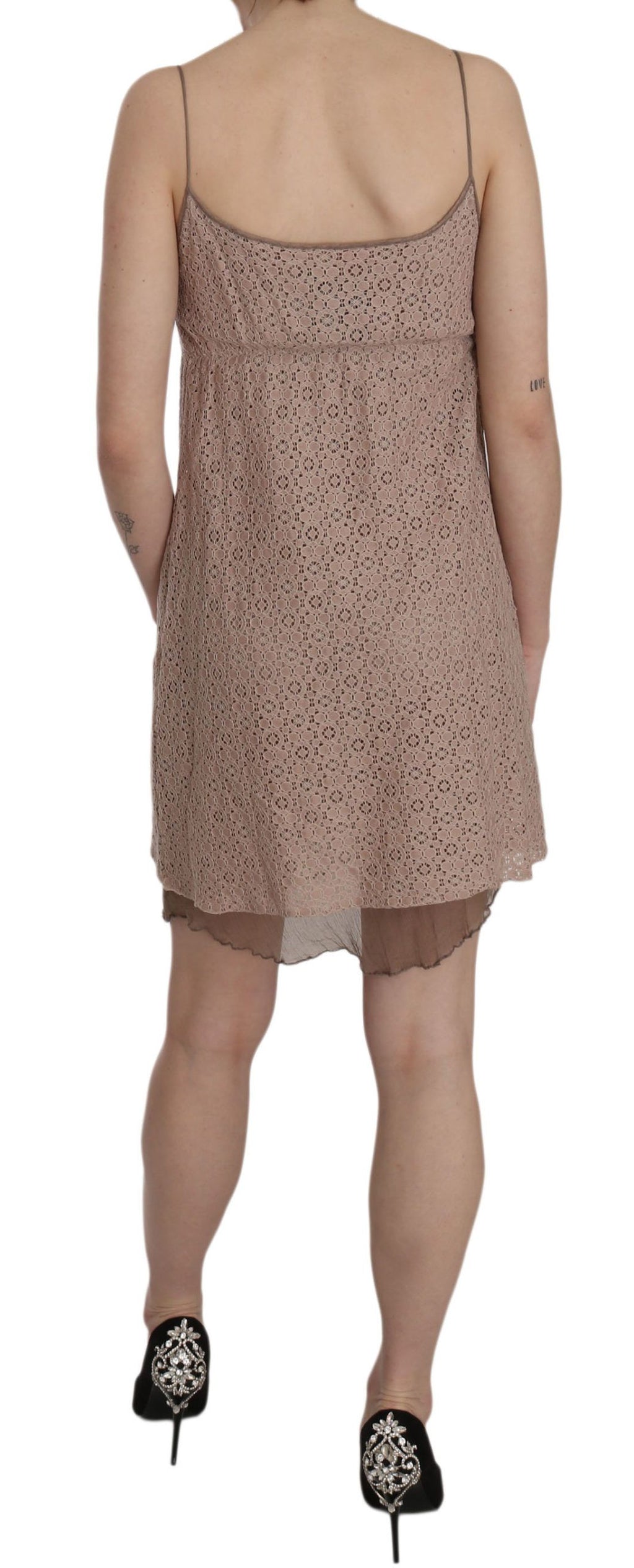 Robe PINK MEMORIES beige en coton