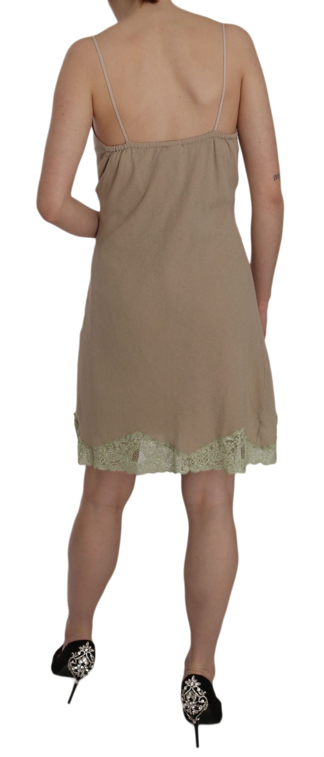 Robe PINK MEMORIES beige en coton