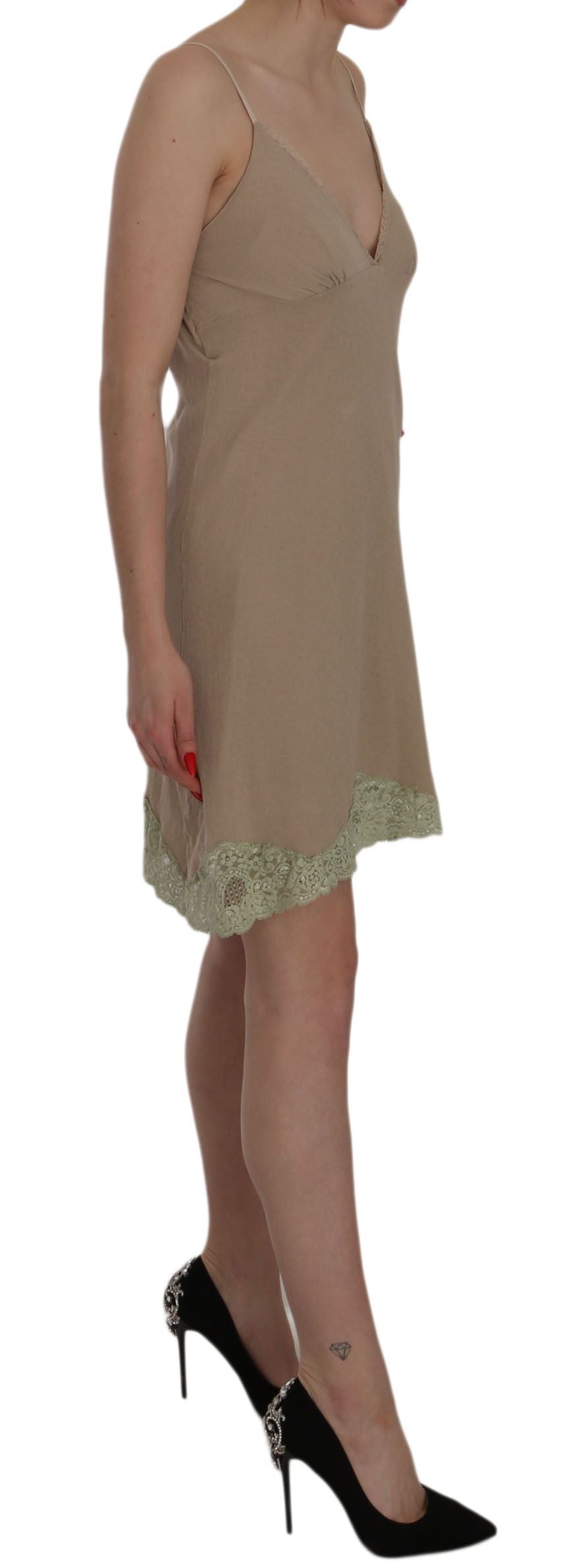 Robe PINK MEMORIES beige en coton