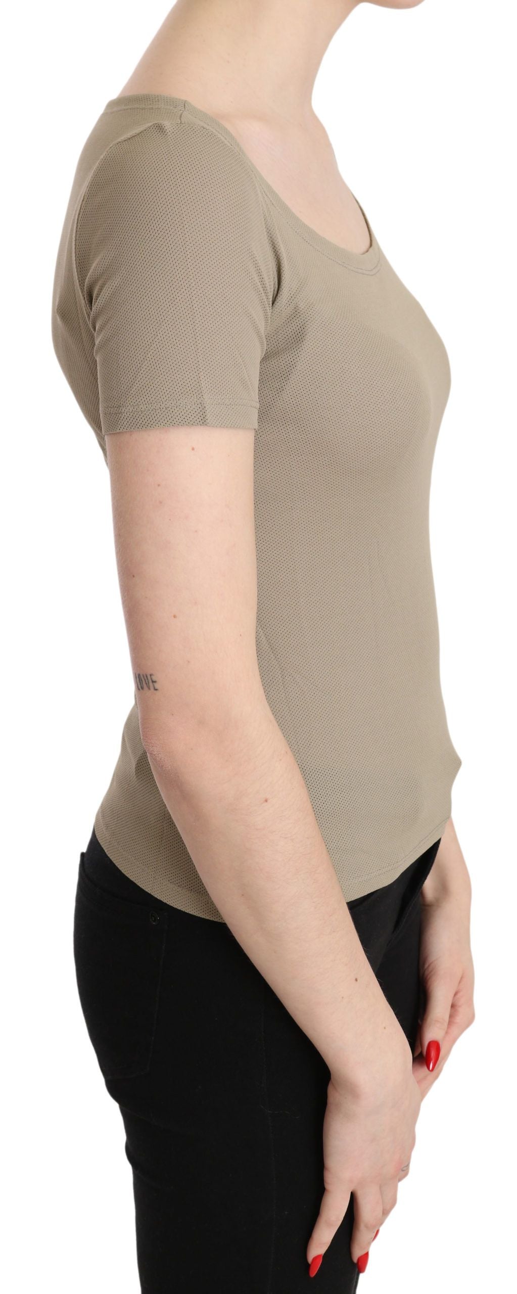Chemisier GF Ferre gris (manches courtes, casual chic)
