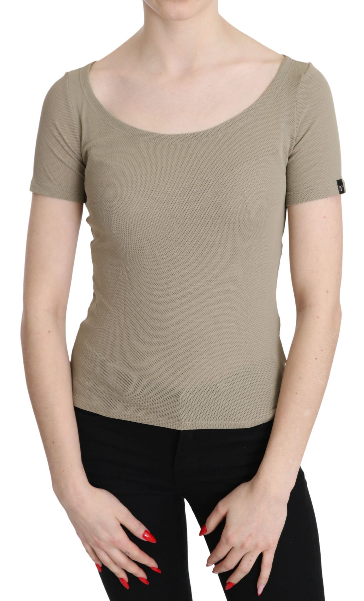 Chemisier GF Ferre gris (manches courtes, casual chic)