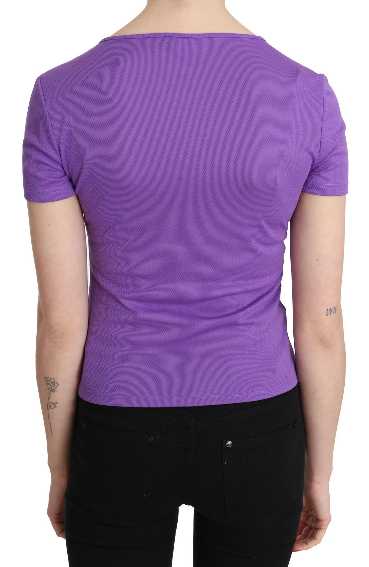 Chemisier GF Ferre violet en 100 % polyester (manches courtes)