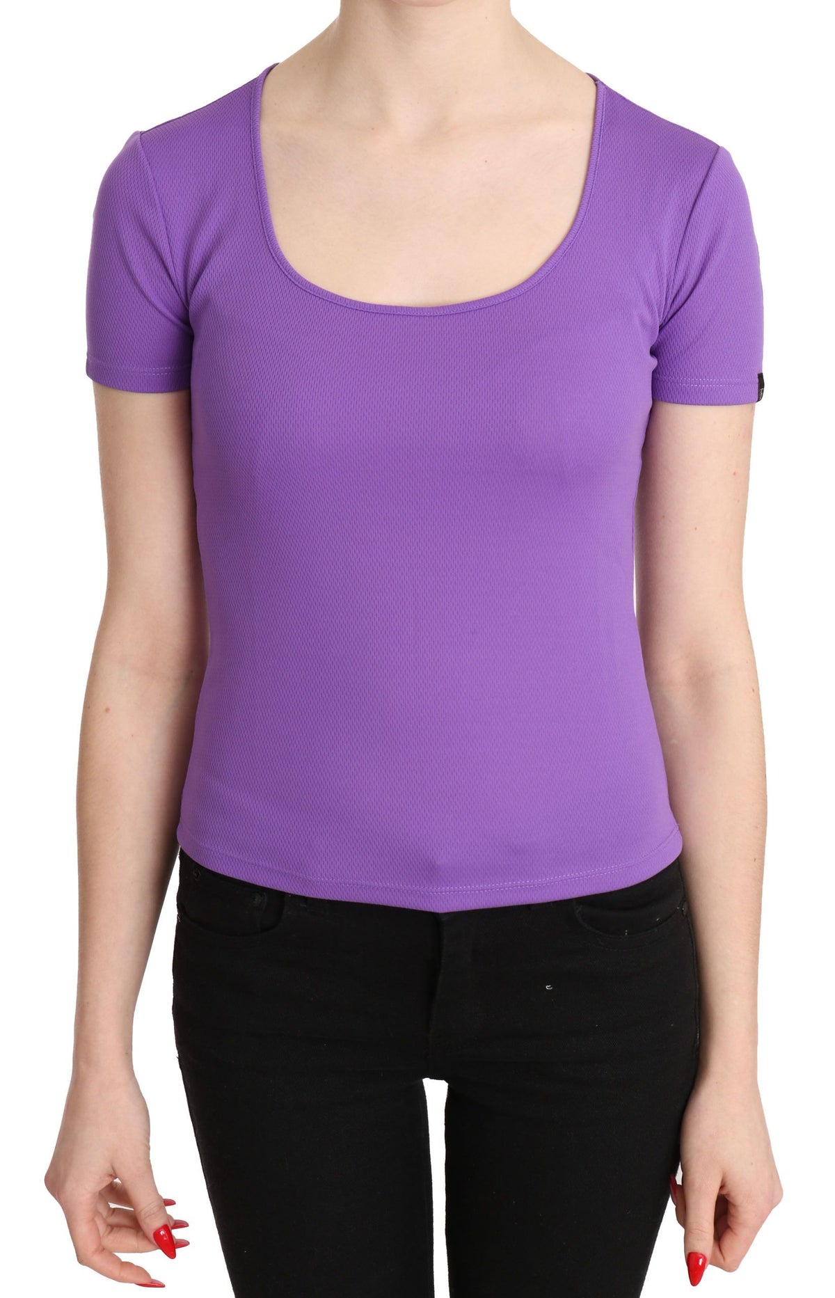Chemisier GF Ferre violet en 100 % polyester (manches courtes)