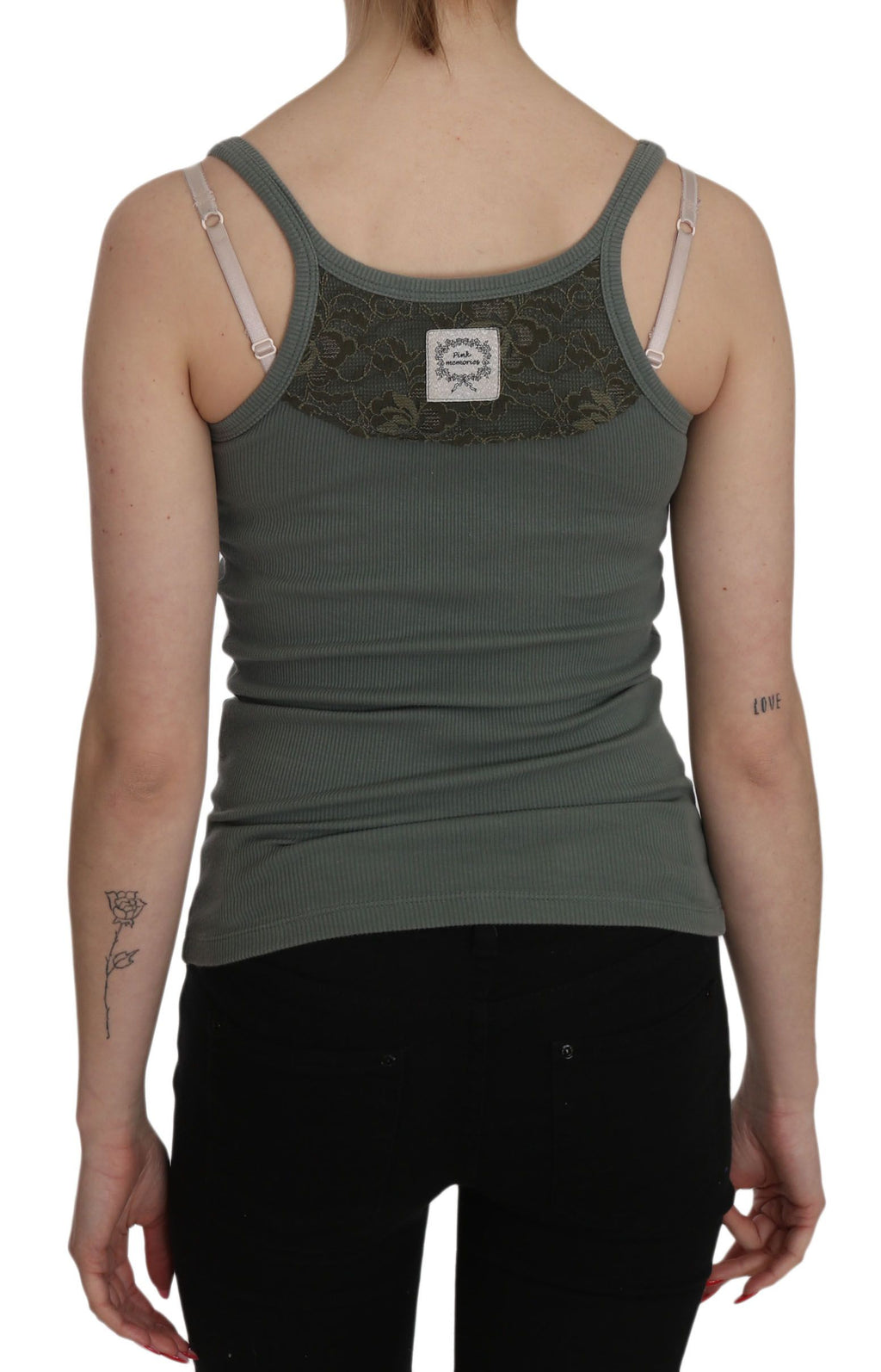 Chemisier PINK MEMORIES vert (coupe ajustée, casual chic)