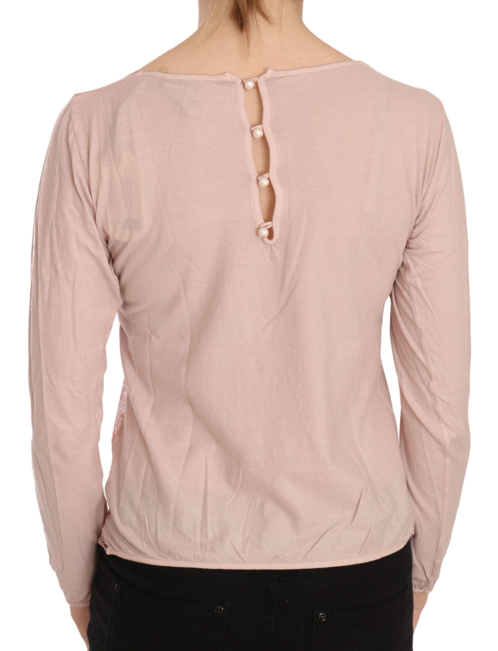 Chemisier PINK MEMORIES rose en dentelle (manches longues)