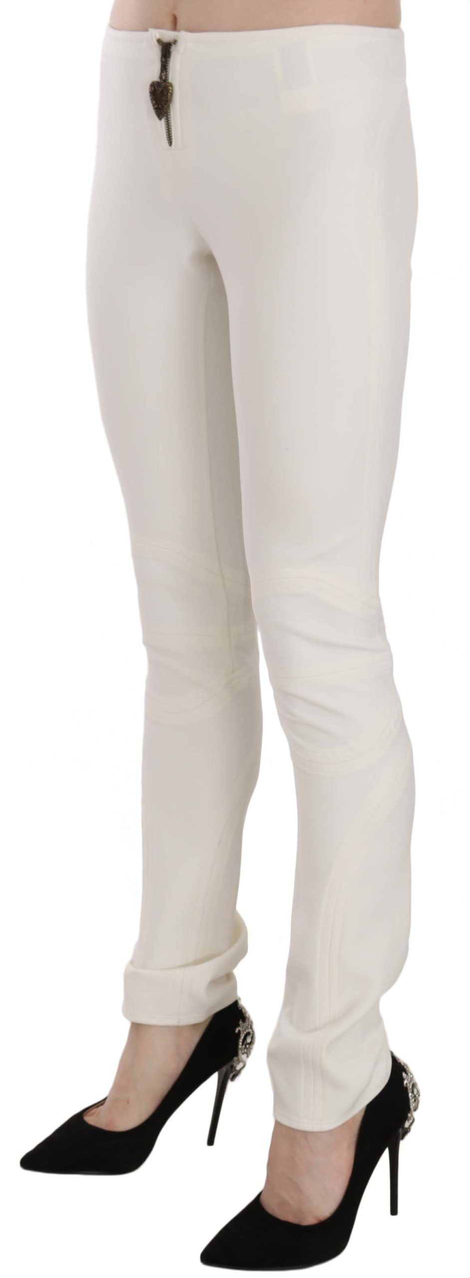 Pantalon tailleur Just Cavalli blanc (taille mi-haute, skinny)