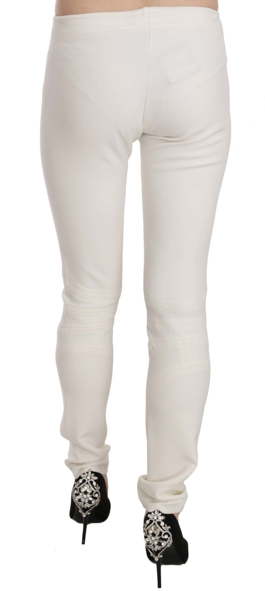 Pantalon tailleur Just Cavalli blanc (taille mi-haute, skinny)
