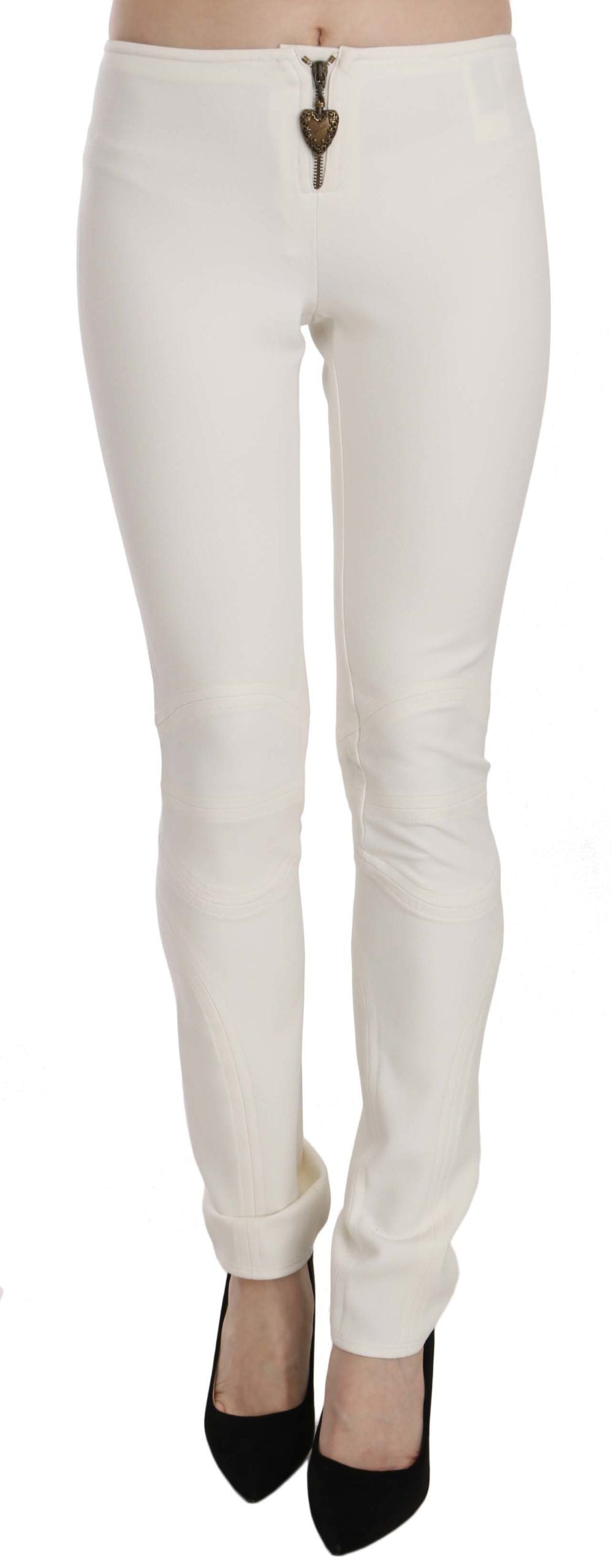 Pantalon tailleur Just Cavalli blanc (taille mi-haute, skinny)