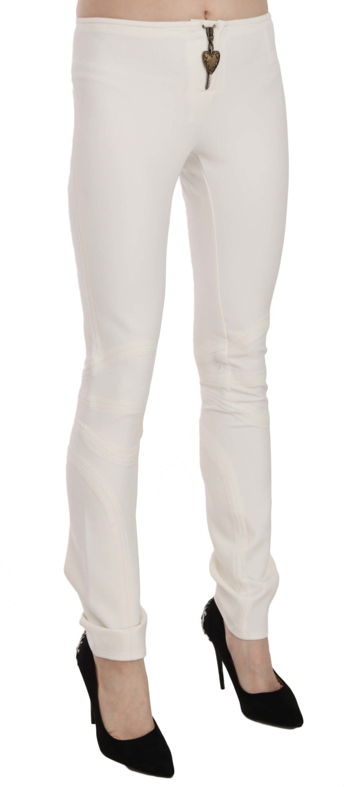 Pantalon tailleur Just Cavalli blanc (taille mi-haute, skinny)