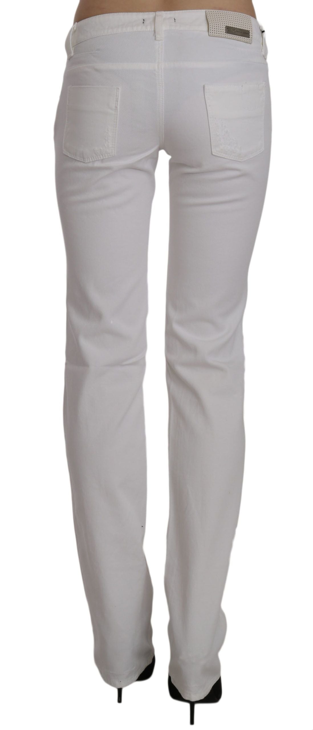Jean Costume National blanc en coton (coupe ajustée, droit)