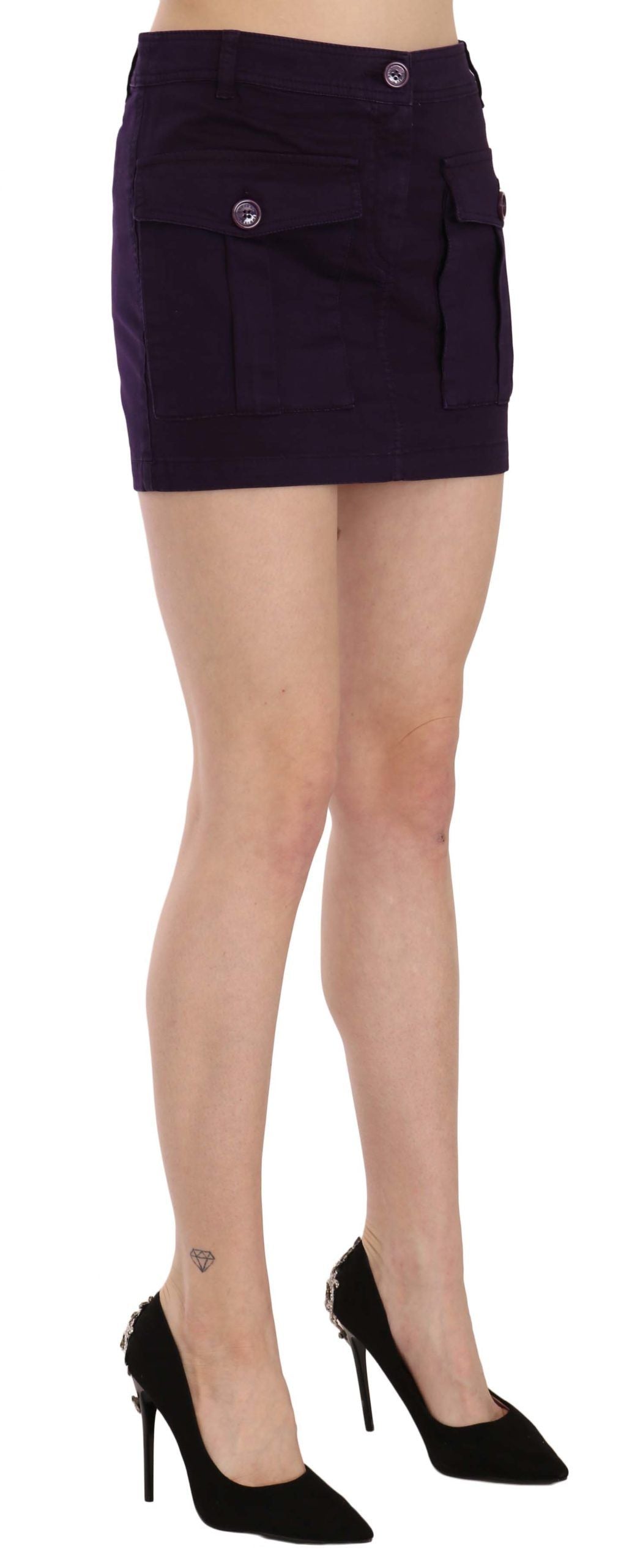 Mini-jupe GF Ferre violet (taille haute)