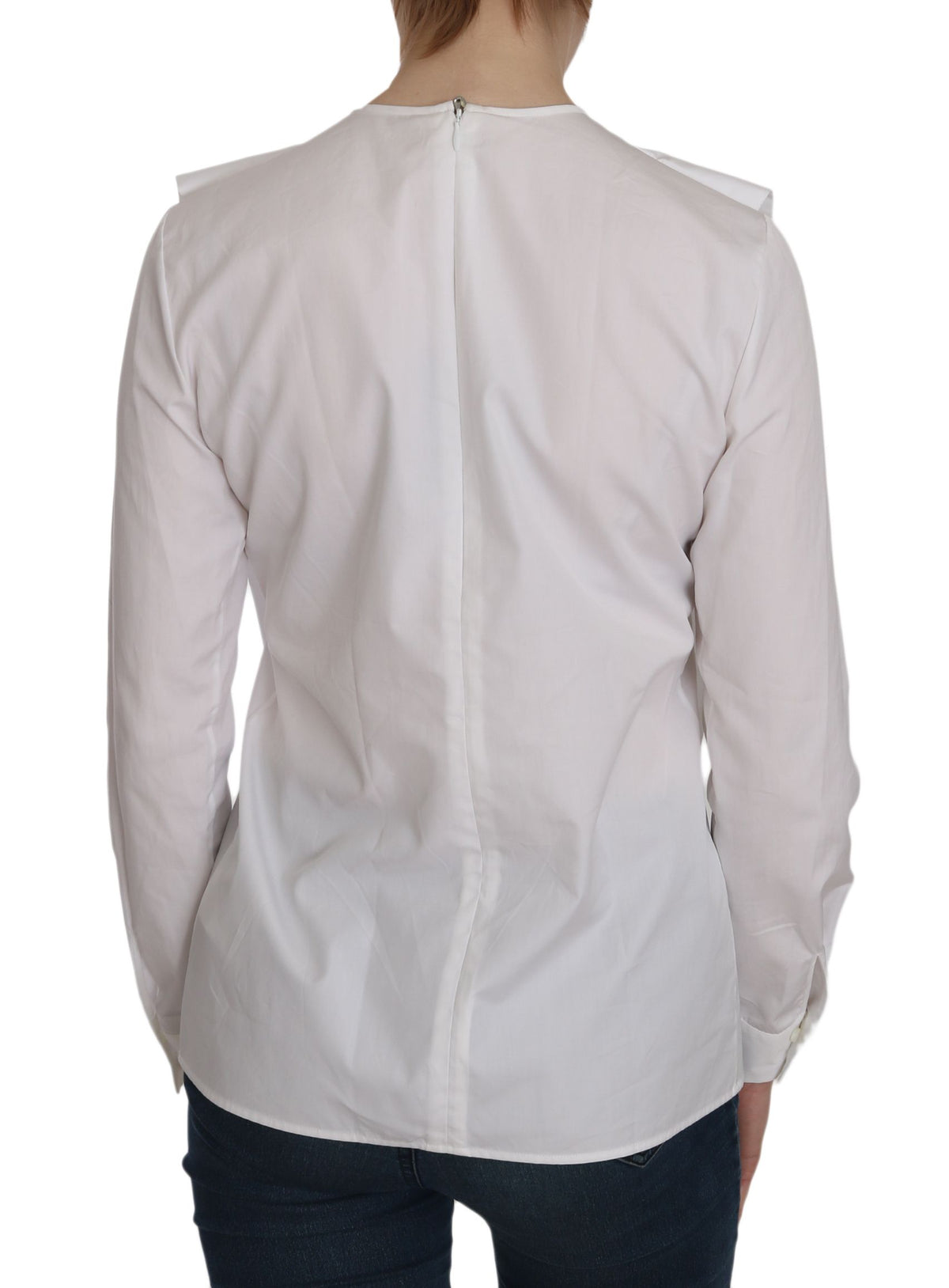 Chemisier Dsquared² blanc en coton (manches longues)