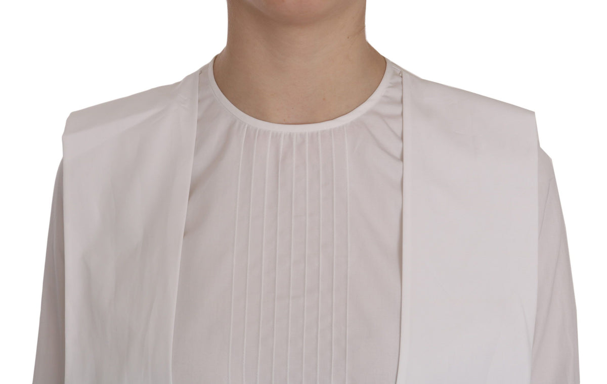 Chemisier Dsquared² blanc en coton (manches longues)