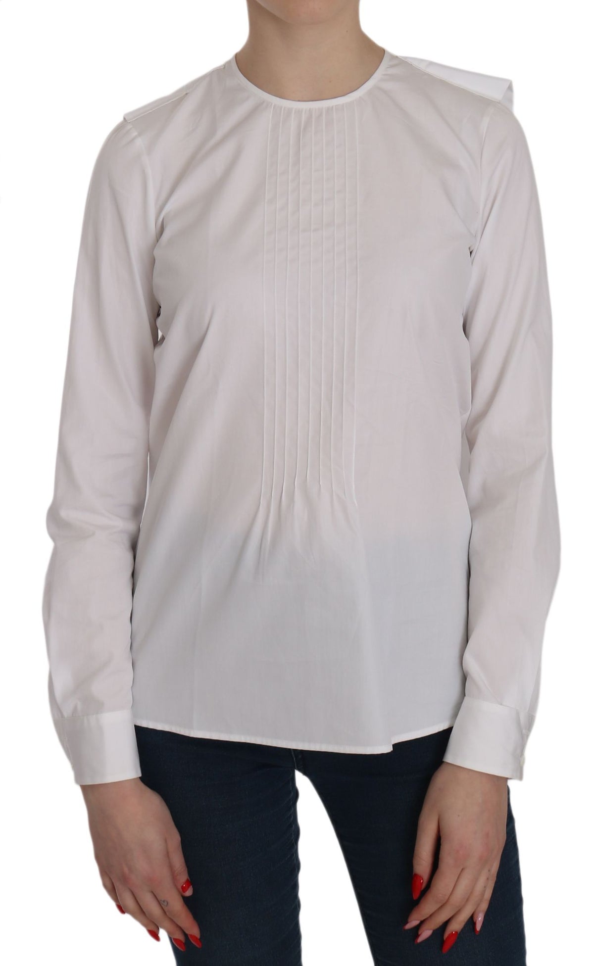 Chemisier Dsquared² blanc en coton (manches longues)