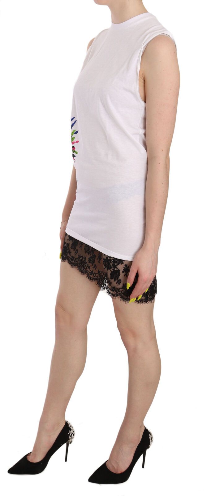 Robe courte Dsquared² blanche (sans manches)