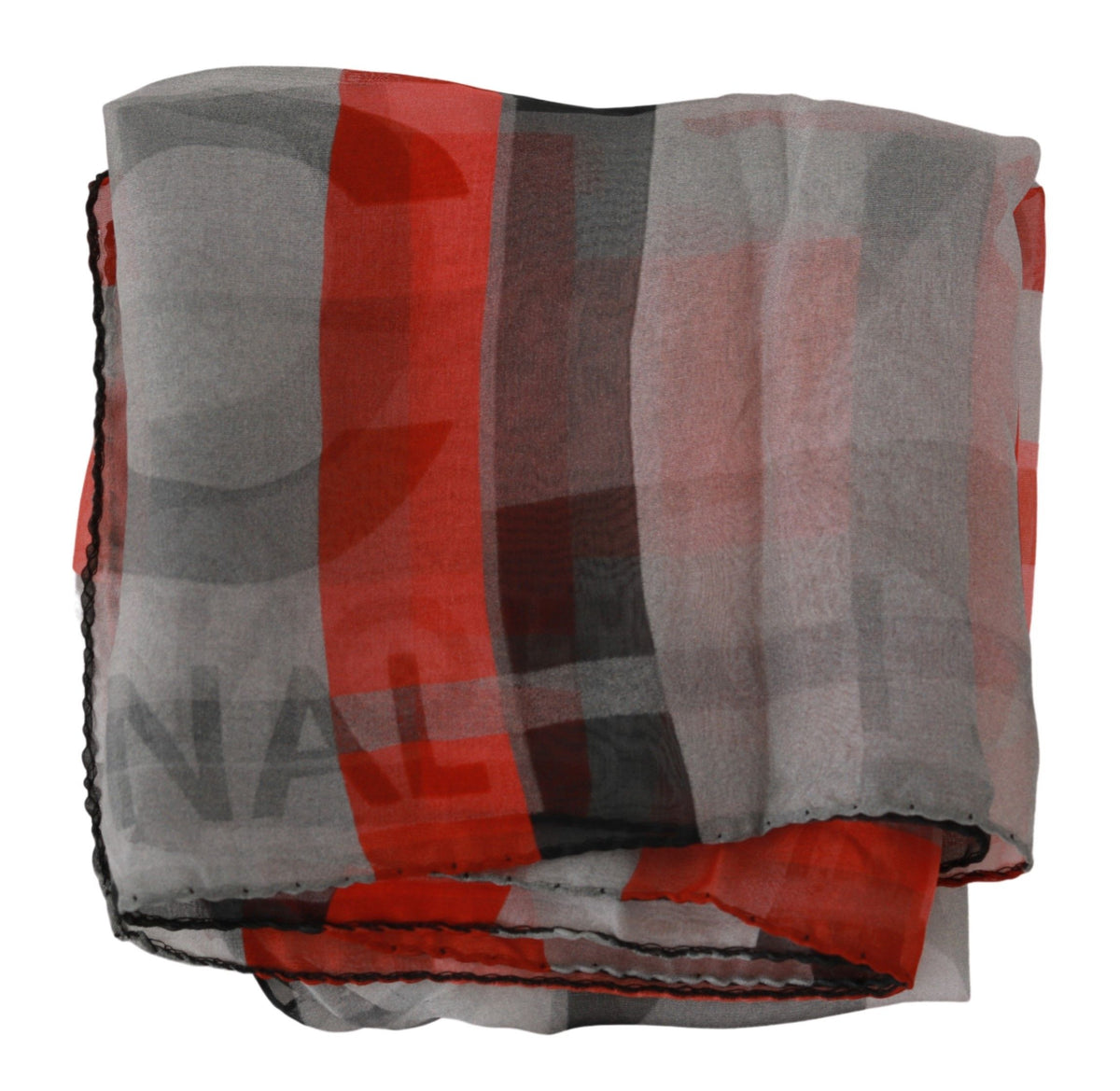 Écharpe Costume National rouge en 100 % soie