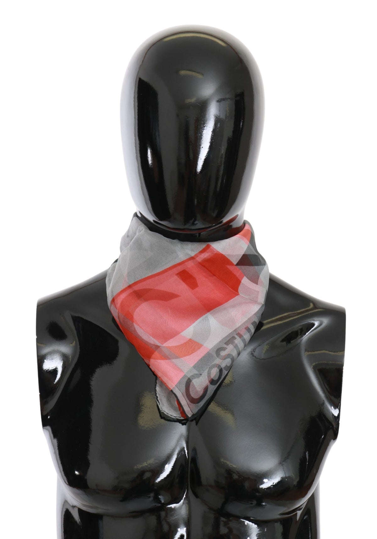 Écharpe Costume National rouge en 100 % soie