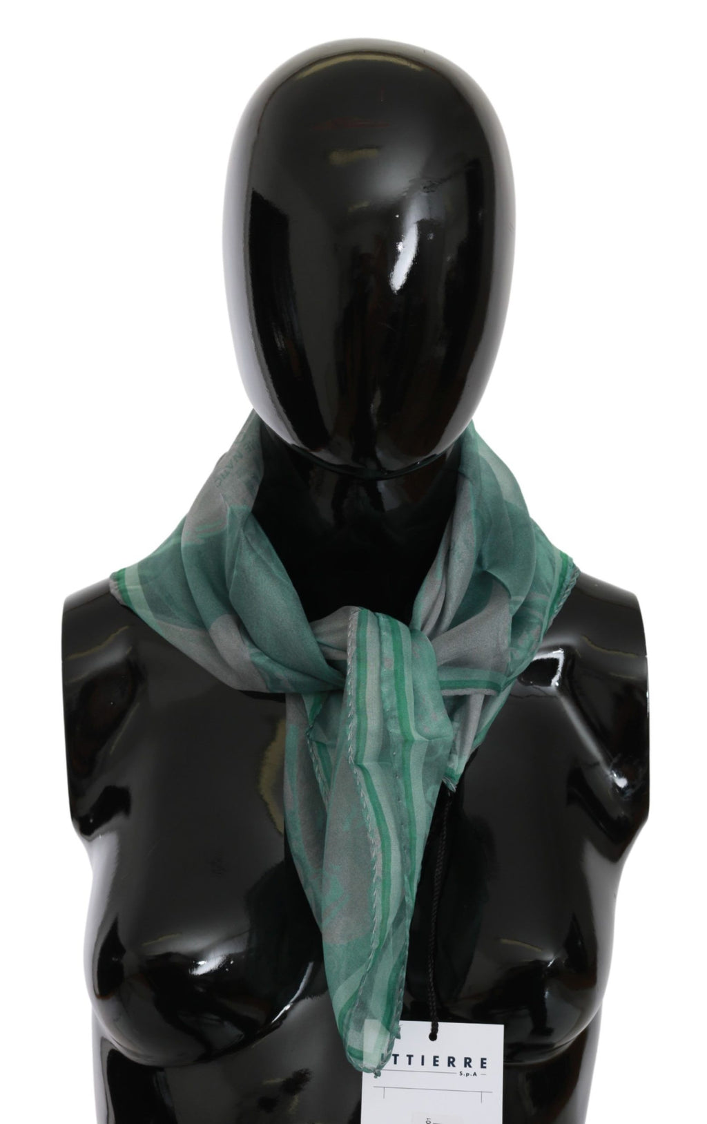 Écharpe Costume National verte en soie