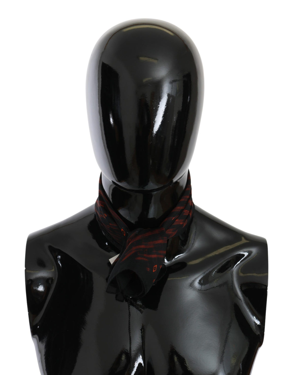 Écharpe Costume National noire en 100 % soie