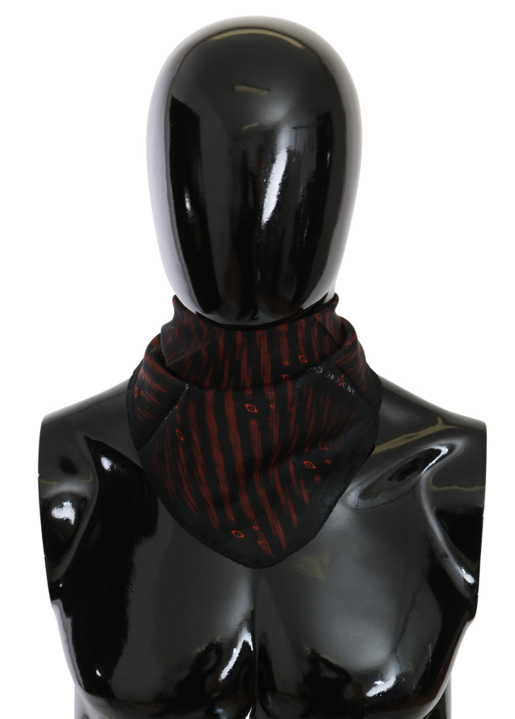 Écharpe Costume National noire en 100 % soie