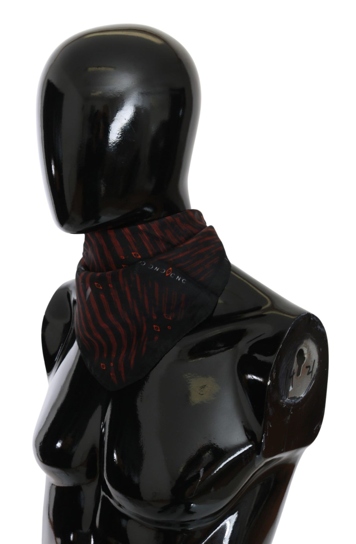 Écharpe Costume National noire en 100 % soie