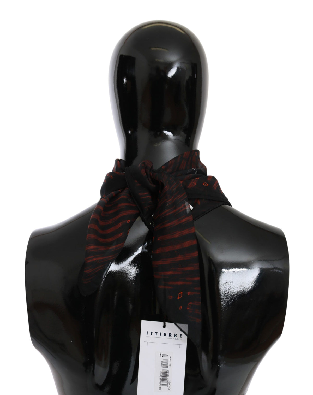 Écharpe Costume National noire en 100 % soie