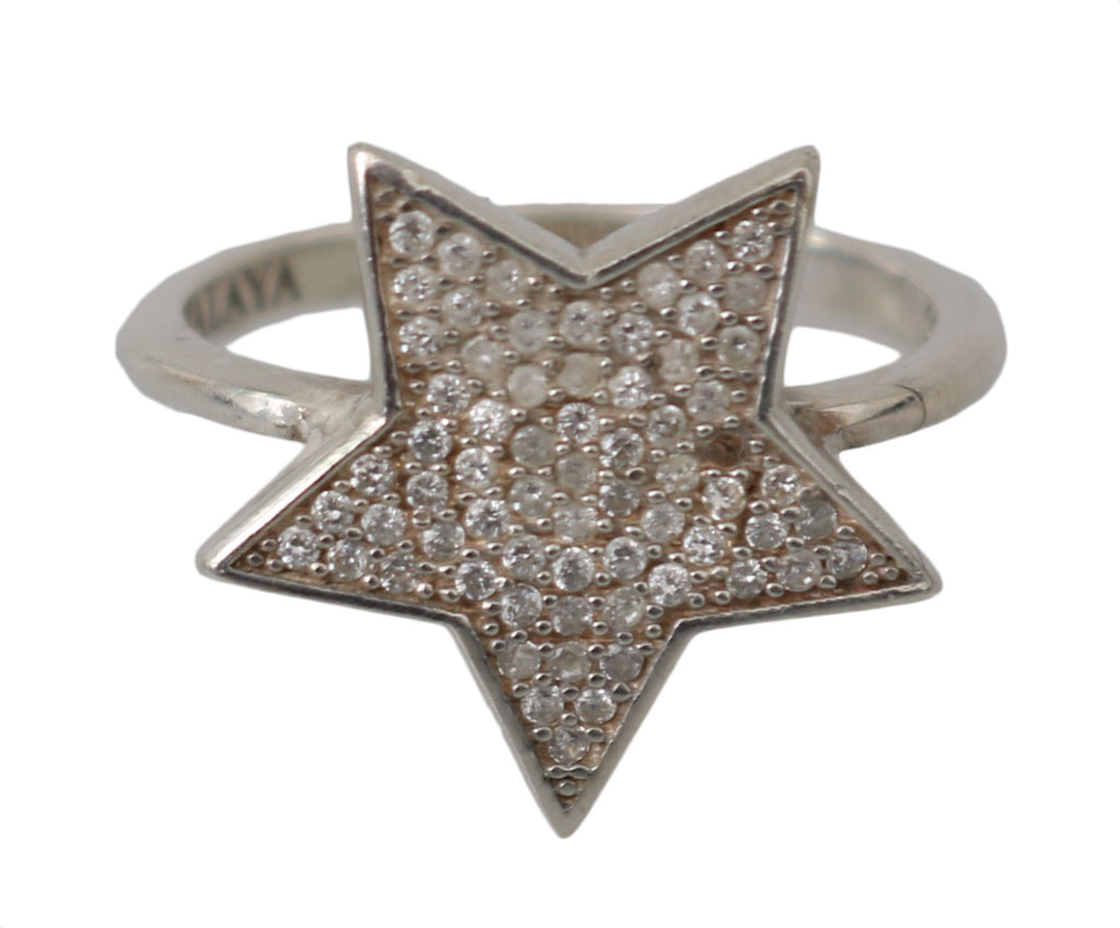 Bague Nialaya argentée (oxydes de zirconium transparents)