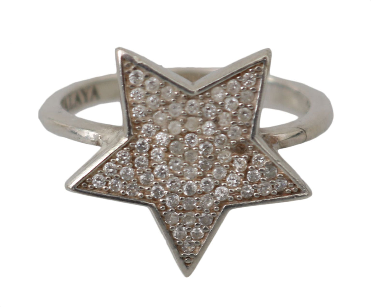 Bague Nialaya argentée (oxydes de zirconium transparents)