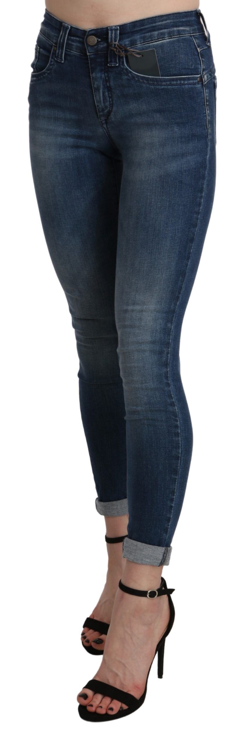 Jean Ermanno Scervino bleu en coton (taille haute, court)