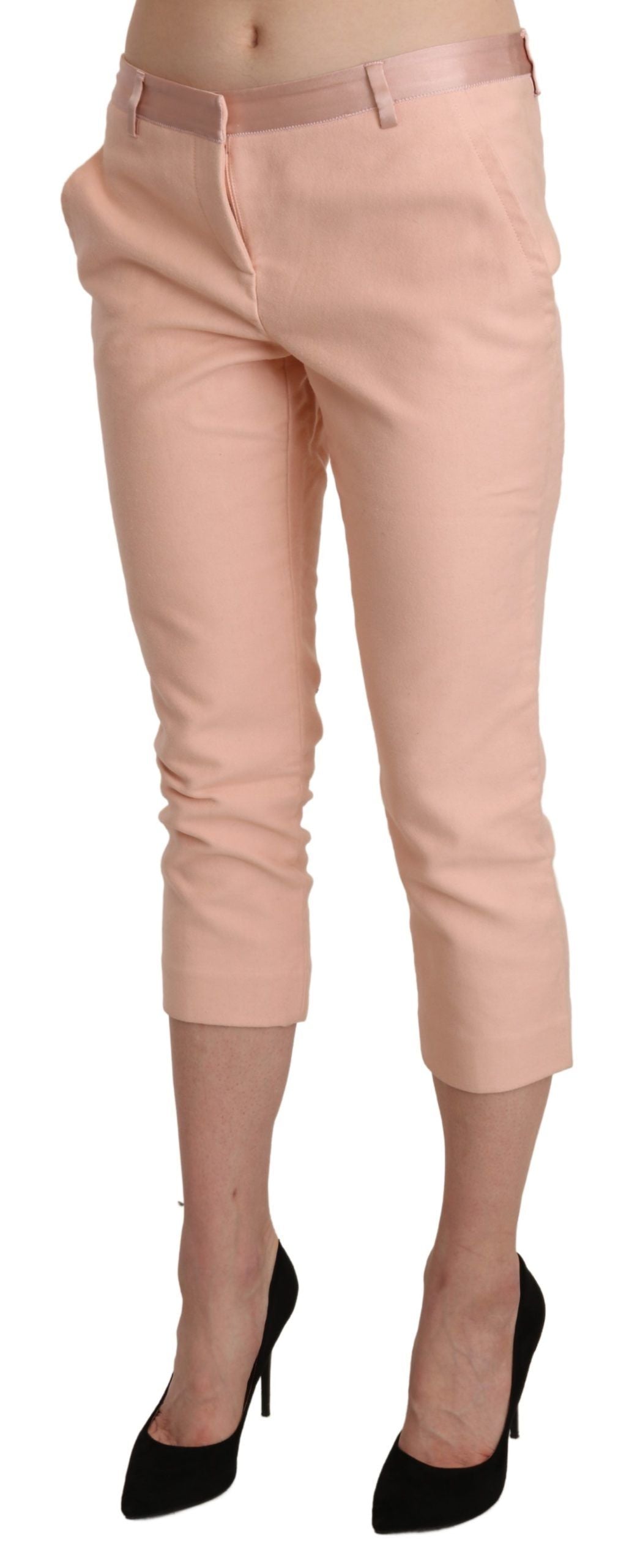 Pantalon Ermanno Scervino rose (taille basse, court)