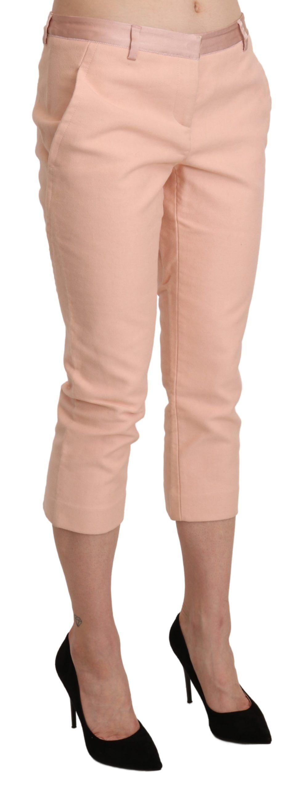 Pantalon Ermanno Scervino rose (taille basse, court)