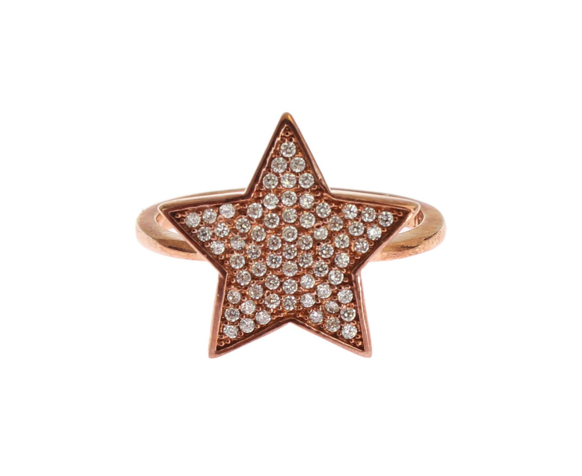 Bague en argent Nialaya (oxydes de zirconium transparents)