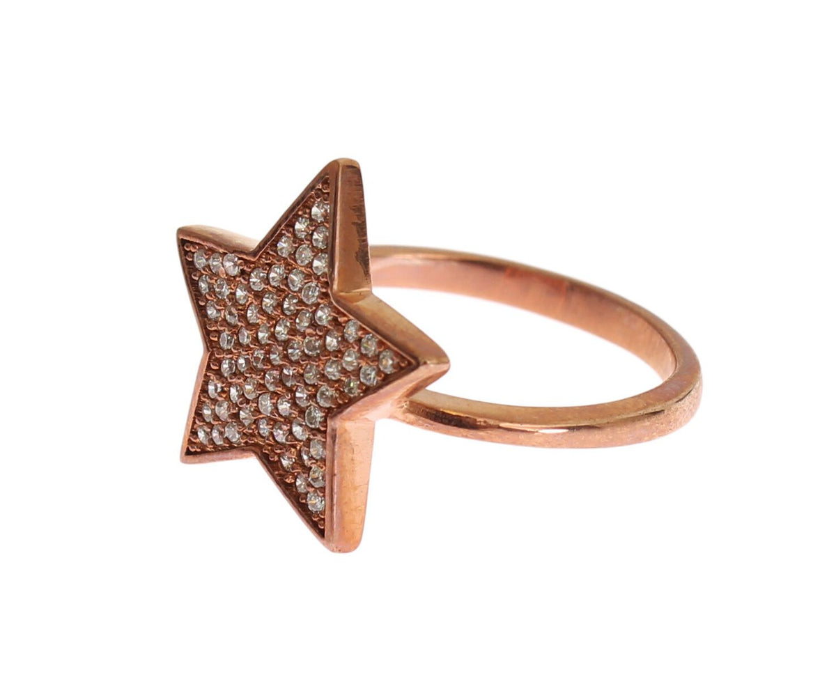 Bague en argent Nialaya (oxydes de zirconium transparents)
