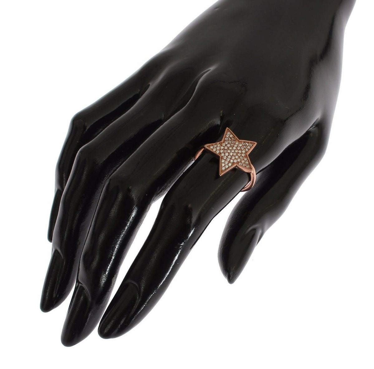 Bague en argent Nialaya (oxydes de zirconium transparents)