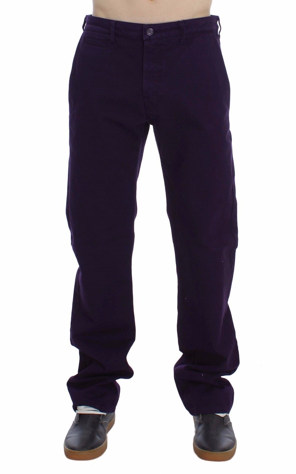Pantalon GF Ferre violet en coton (stretch)