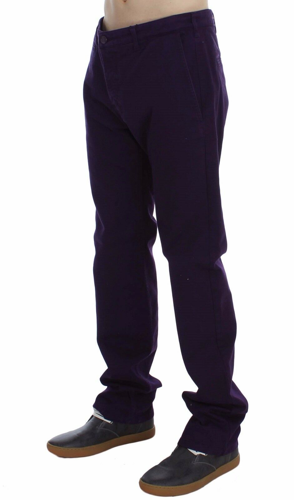 Pantalon GF Ferre violet en coton (stretch)