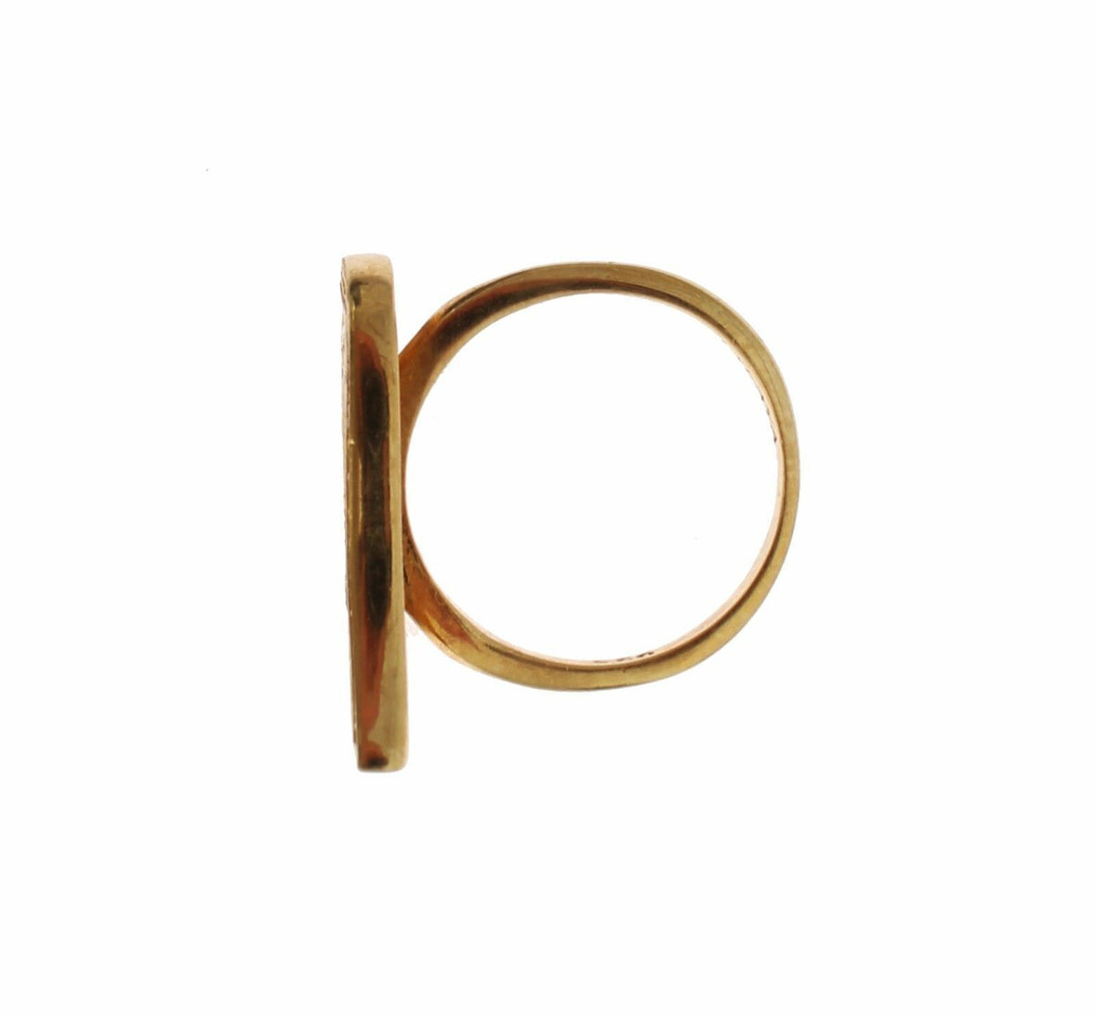 Bague Nialaya dorée (oxydes de zirconium transparents, argent 925)