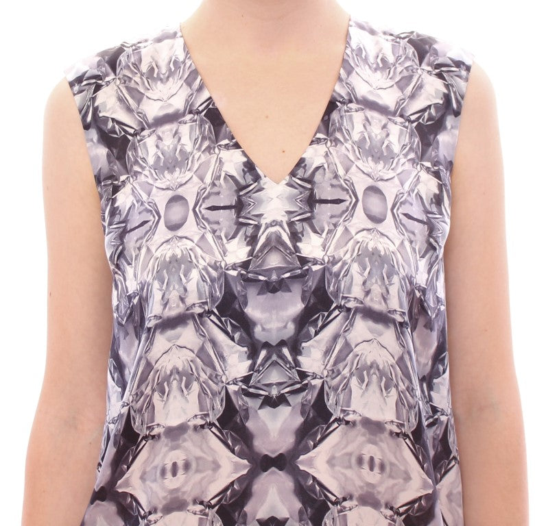 Chemise Arzu Kaprol bleue en soie (sans manches)