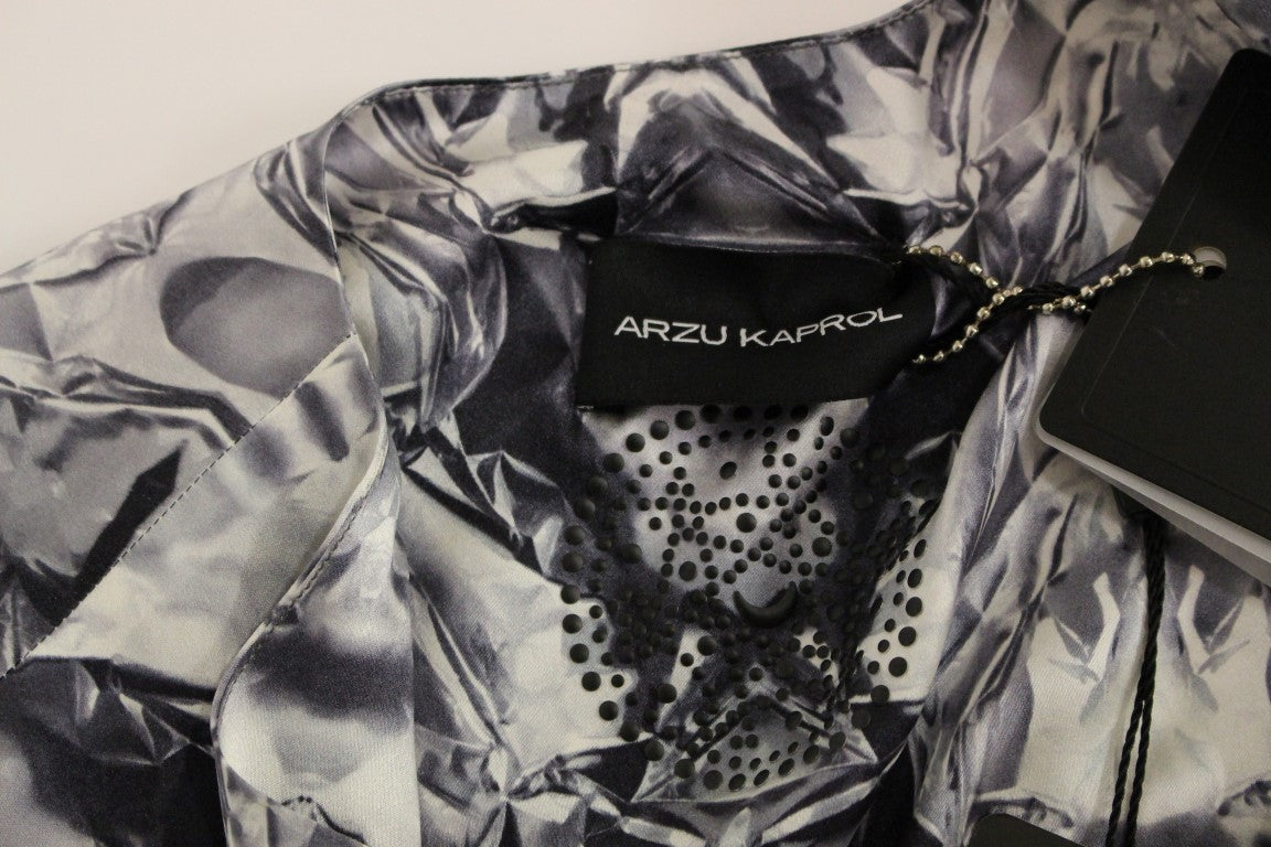 Chemise Arzu Kaprol bleue en soie (sans manches)