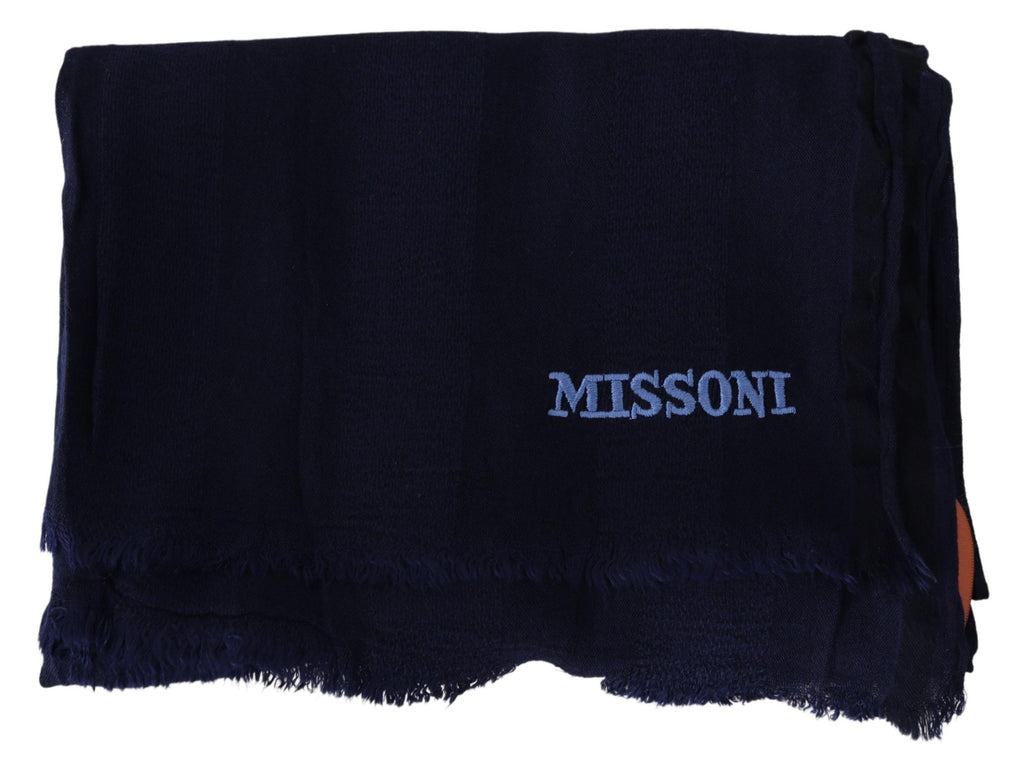 Écharpe Missoni bleue en laine